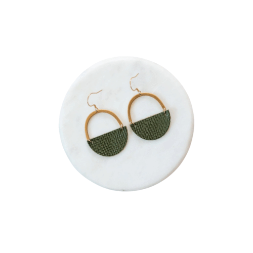 Circle Olive Earrings