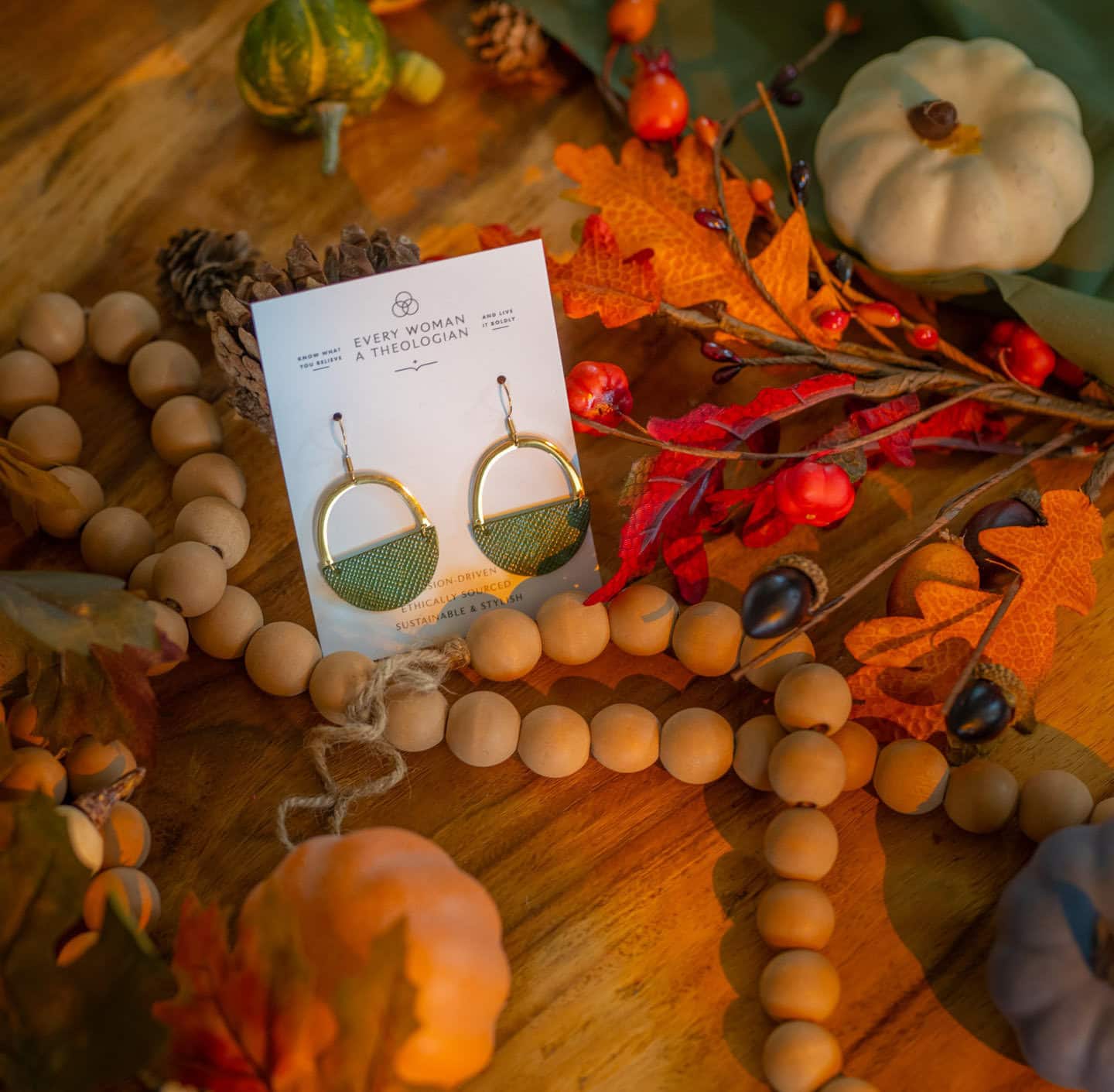 Circle Olive Earrings - Image 2