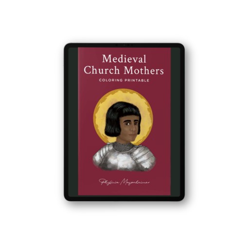 Medieval Church Mothers Coloring Book Printable