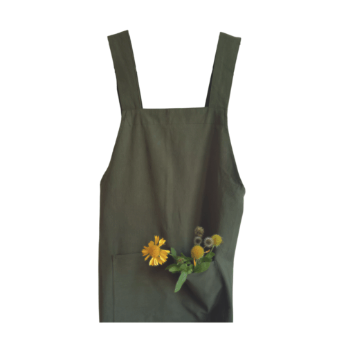Olive Cross-Back Apron