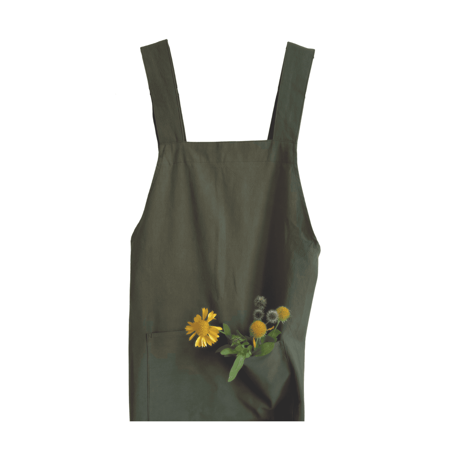 Olive Cross-Back Apron
