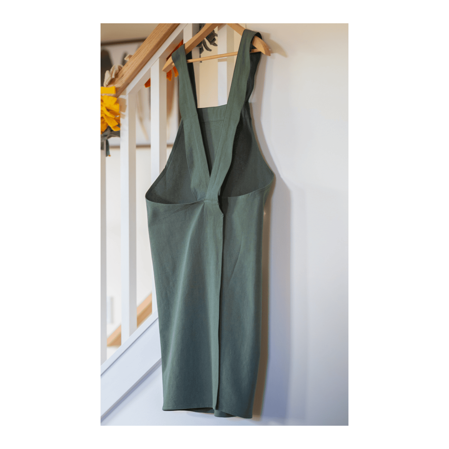 Olive Cross-Back Apron - Image 2