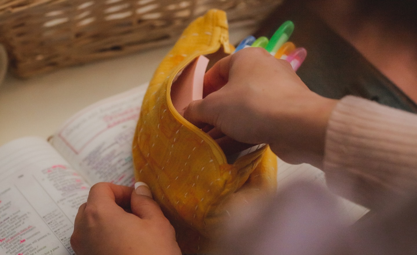 Mini Kantha Bible Study Pen Bag - Phylicia Masonheimer