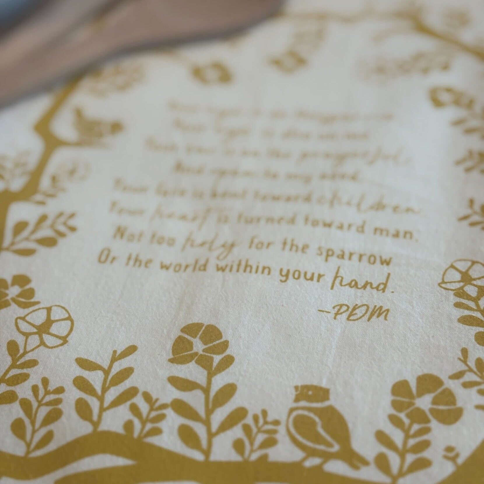 "Not Too Holy for the Sparrow" Tea Towel - Image 4