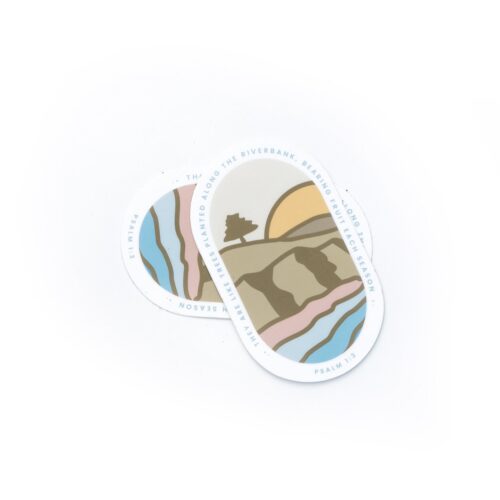 Oval Planted by Rivers Sticker